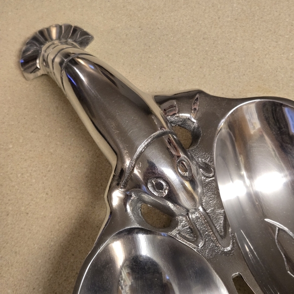 Lobster silver toned metal candy dish - Picture 3 of 11